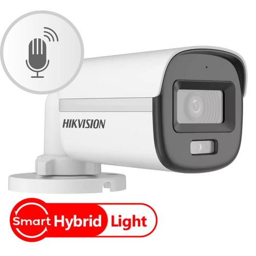 HortonBe 2 MP Smart Hybrid Light with ColorVu fixed bullet camera, featuring night vision and wide-angle lens for security surveillance.