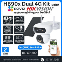 Dual-Lens All-Day Recording 4G Camera + 8W Solar Panel HB90X