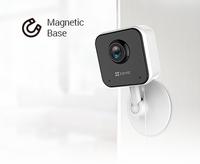 HortonBe EZVIZ H1C Home Smart Security Camera in black, showing full HD 1080P lens and sleek compact design.