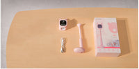 HortonBe EZVIZ BM1 battery-powered baby monitor with camera and display showing a baby sleeping peacefully.