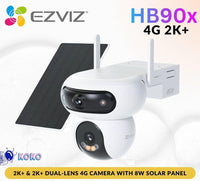 HortonBe dual-lens all-day 4G security camera with 8W solar panel, featuring weatherproof design and high-definition video.