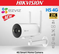 EZVIZ H5 4G smart home 2K color camera with human detection, siren, and strobe light, featuring wireless design by HortonBe