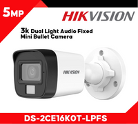 HortonBe 3K Smart Hybrid Light Audio Fixed Mini Bullet Camera DS-2CE16K0T-LPFS with compact design and built-in audio capability