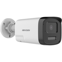 HortonBe Hikvision DS-2CE17D0T-LTS 2MP fixed bullet camera with two-way audio and weatherproof housing.