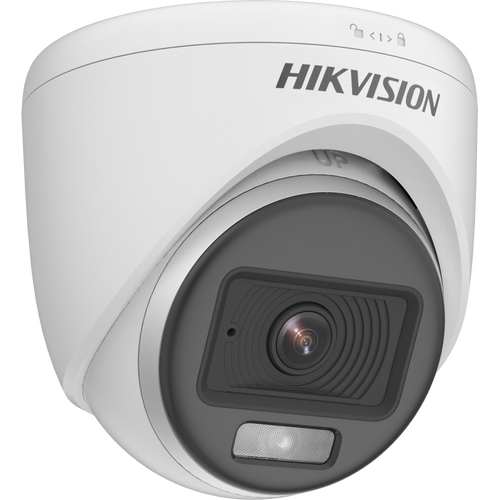 HortonBe 2 MP Smart Hybrid Light with ColorVu indoor fixed turret security camera, showcasing its lens and lighting features.