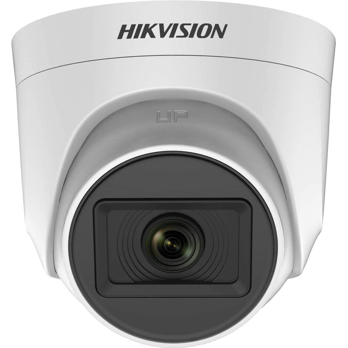 Hikvision 2 MP indoor fixed turret security camera with compact design and adjustable lens for home or office surveillance.