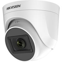 Hikvision 2 MP indoor fixed turret security camera with compact design and adjustable lens for indoor surveillance.