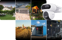 HortonBe dual-lens 4G security camera with solar panel for all-day outdoor recording, featuring wide-angle lenses and solar power.