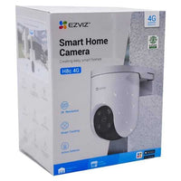 EZVIZ H8c 4G Pan & Tilt Camera by HortonBe showing the camera with adjustable lens and 4G connectivity for outdoor security.