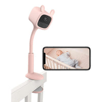 EZVIZ BM1 battery-powered baby monitor by HortonBe showing a compact camera with app controls and crying detection features